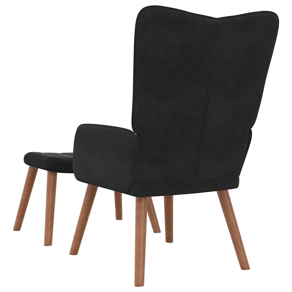 Relaxstoel met Voetenbank Zwart - 40% Korting!