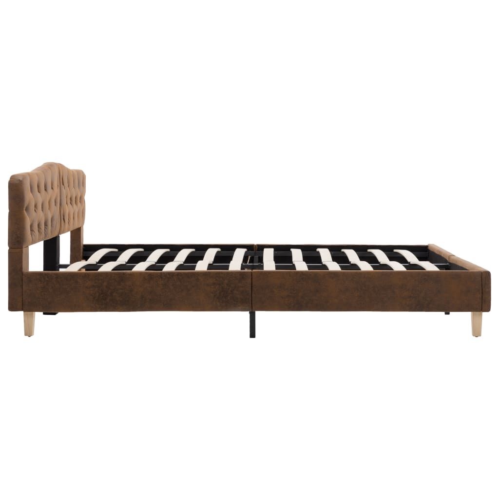VidaXL Bedframe Kunstsuède Bruin 180x200cm - 55% Korting!