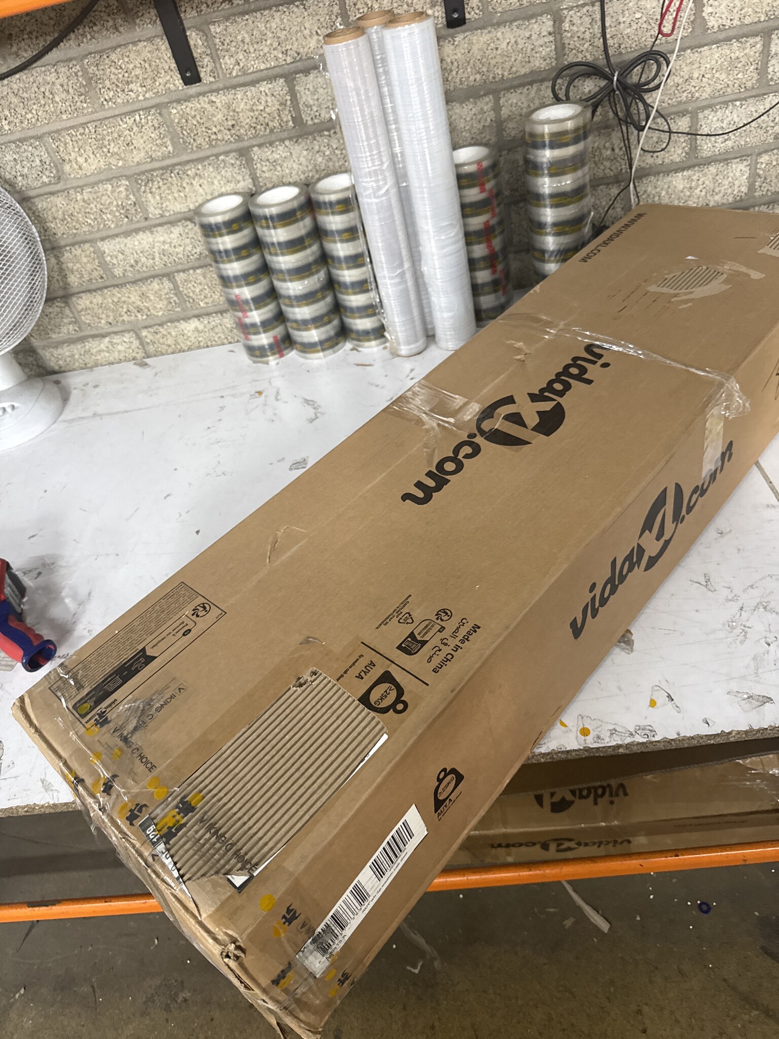 vidaXL Wasmachinekast Wit 64x25,5x190cm - 40% Korting!