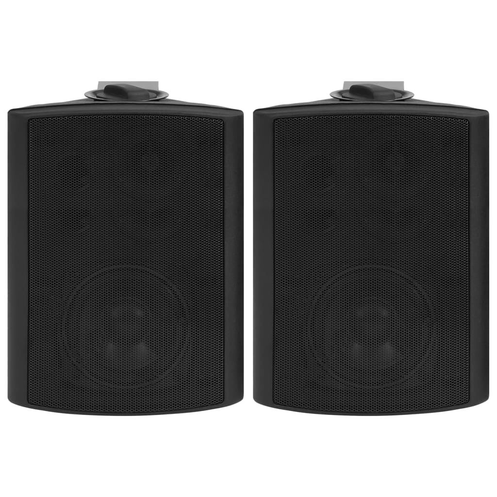 vidaXL Wandluidsprekers (2 st) - Zwart - 40% Korting!