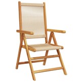 VidaXL Tuinstoelen (4) Acaciahout Beige -40%! Z.G.A.N.