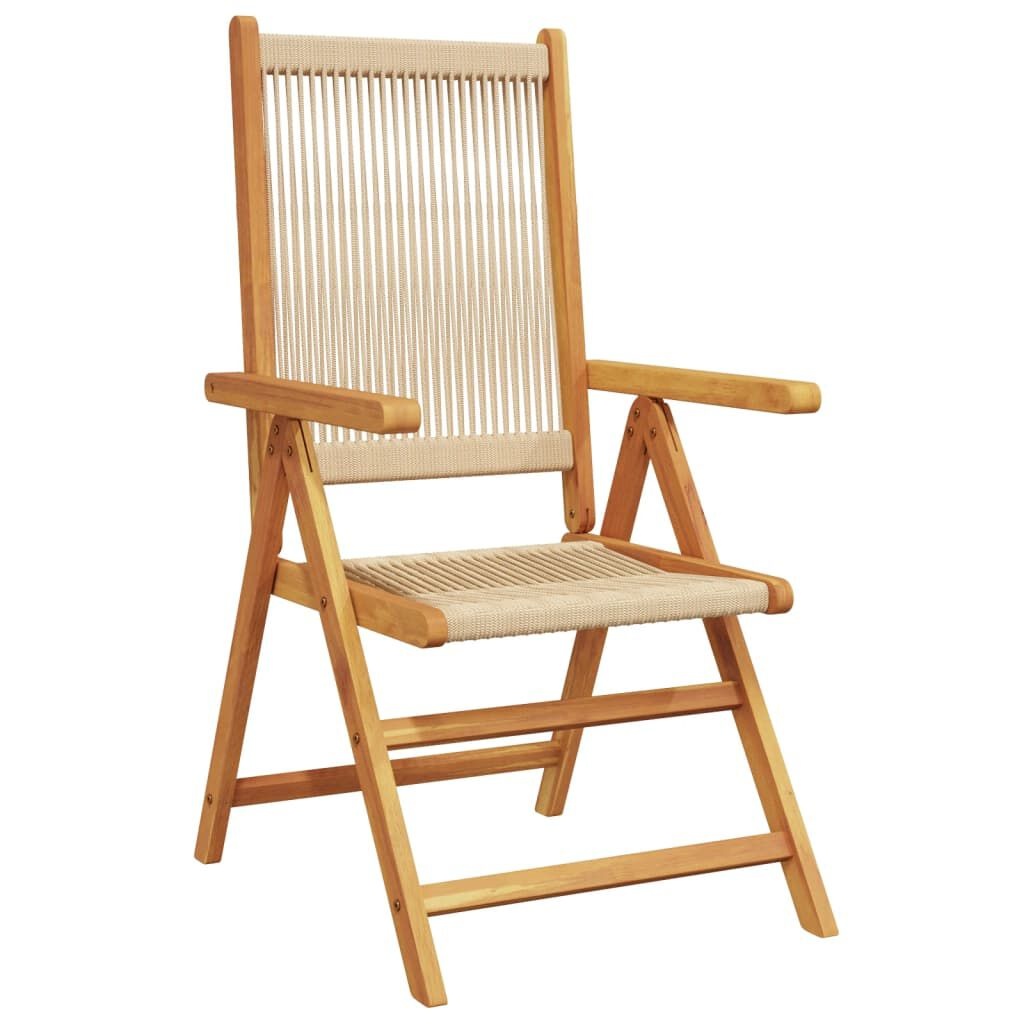 VidaXL Tuinstoelen (4) Acaciahout Beige -40%! Z.G.A.N.
