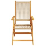 VidaXL Tuinstoelen (4) Acaciahout Beige -40%! Z.G.A.N.