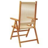 VidaXL Tuinstoelen (4) Acaciahout Beige -40%! Z.G.A.N.