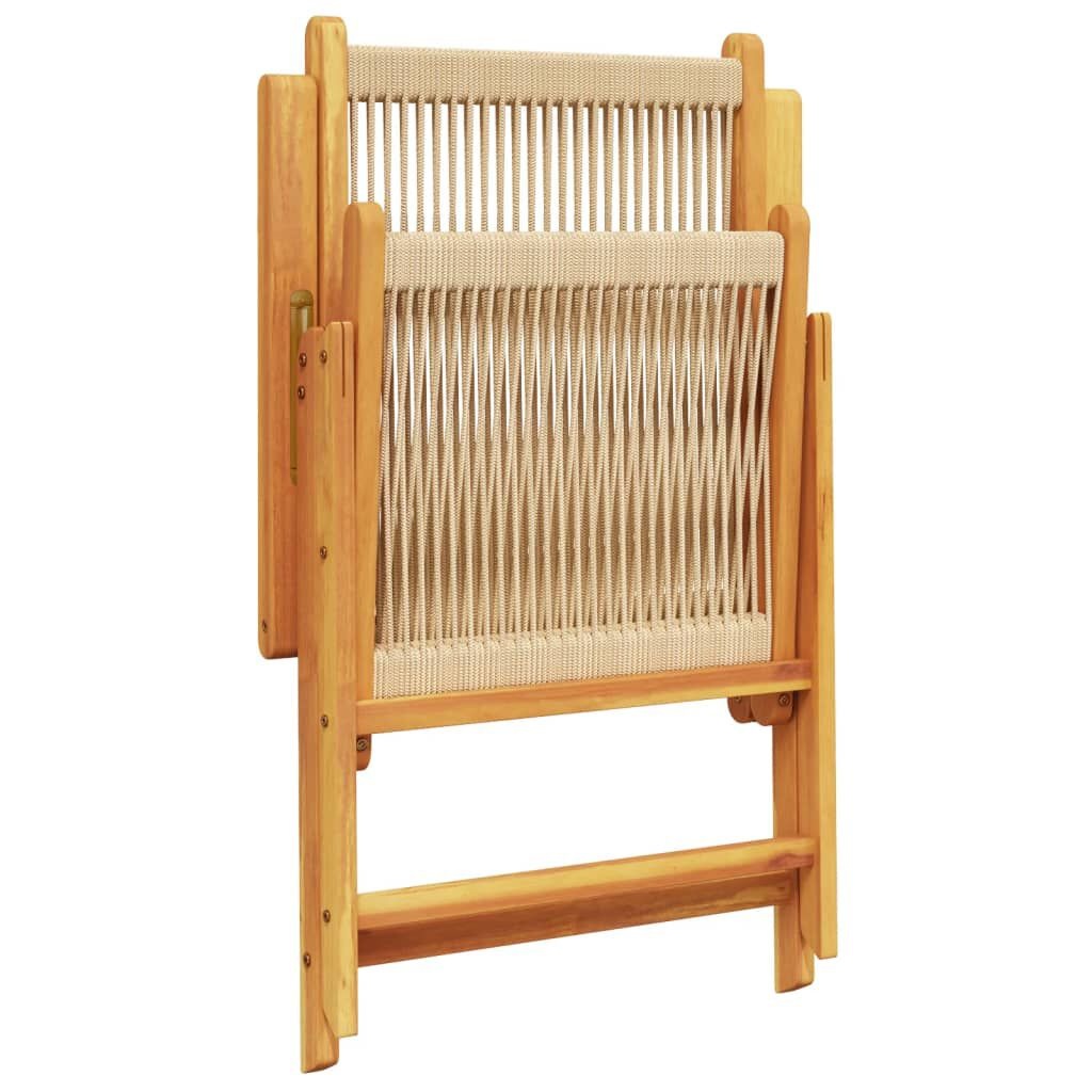VidaXL Tuinstoelen (4) Acaciahout Beige -40%! Z.G.A.N.