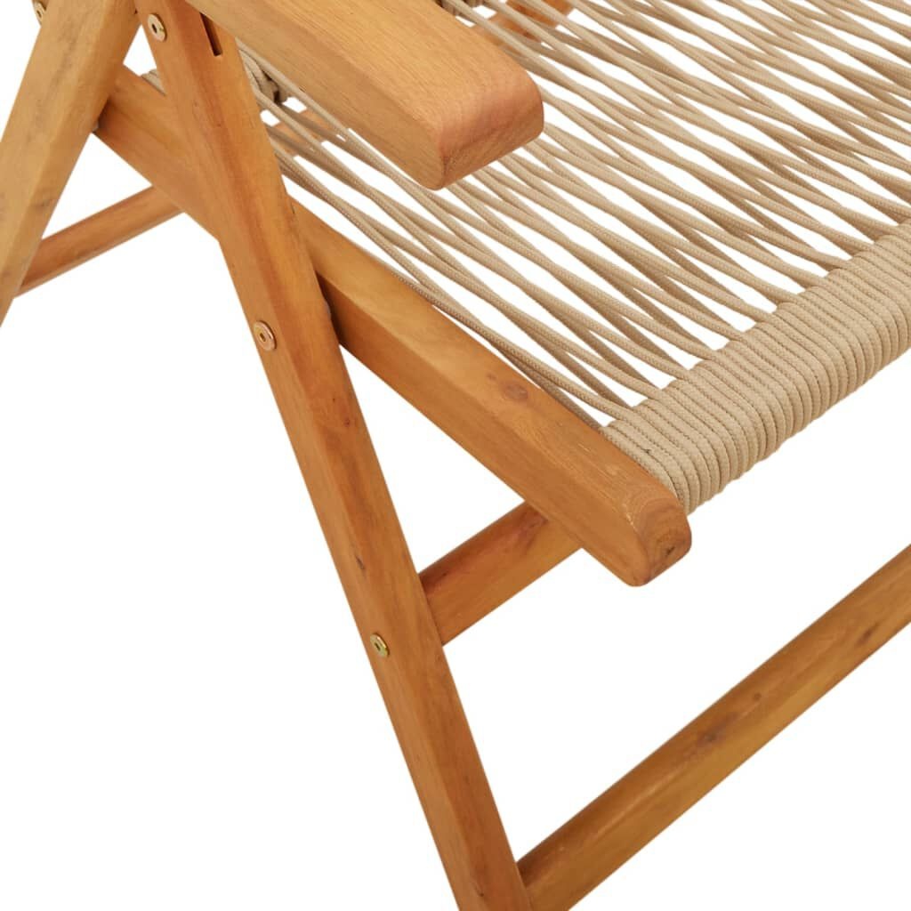 VidaXL Tuinstoelen (4) Acaciahout Beige -40%! Z.G.A.N.