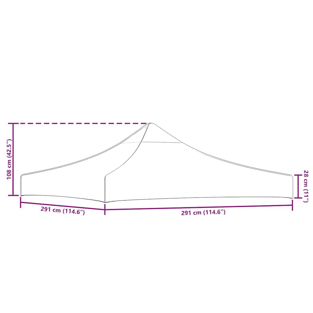 VidaXL Partytentdak 3x3m Zwart - 40% Korting! (Lichte schade)