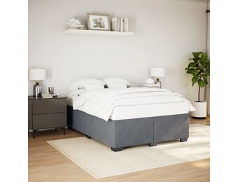 VidaXL Bedframe 140x200 Donkergrijs Fluweel -40% Korting!