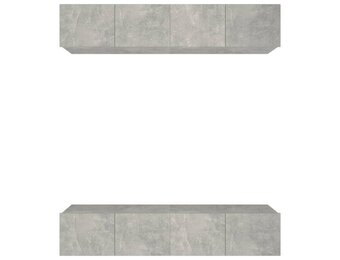 vidaXL TV Meubels (4 stuks) Beton Grijs - 40% Korting!