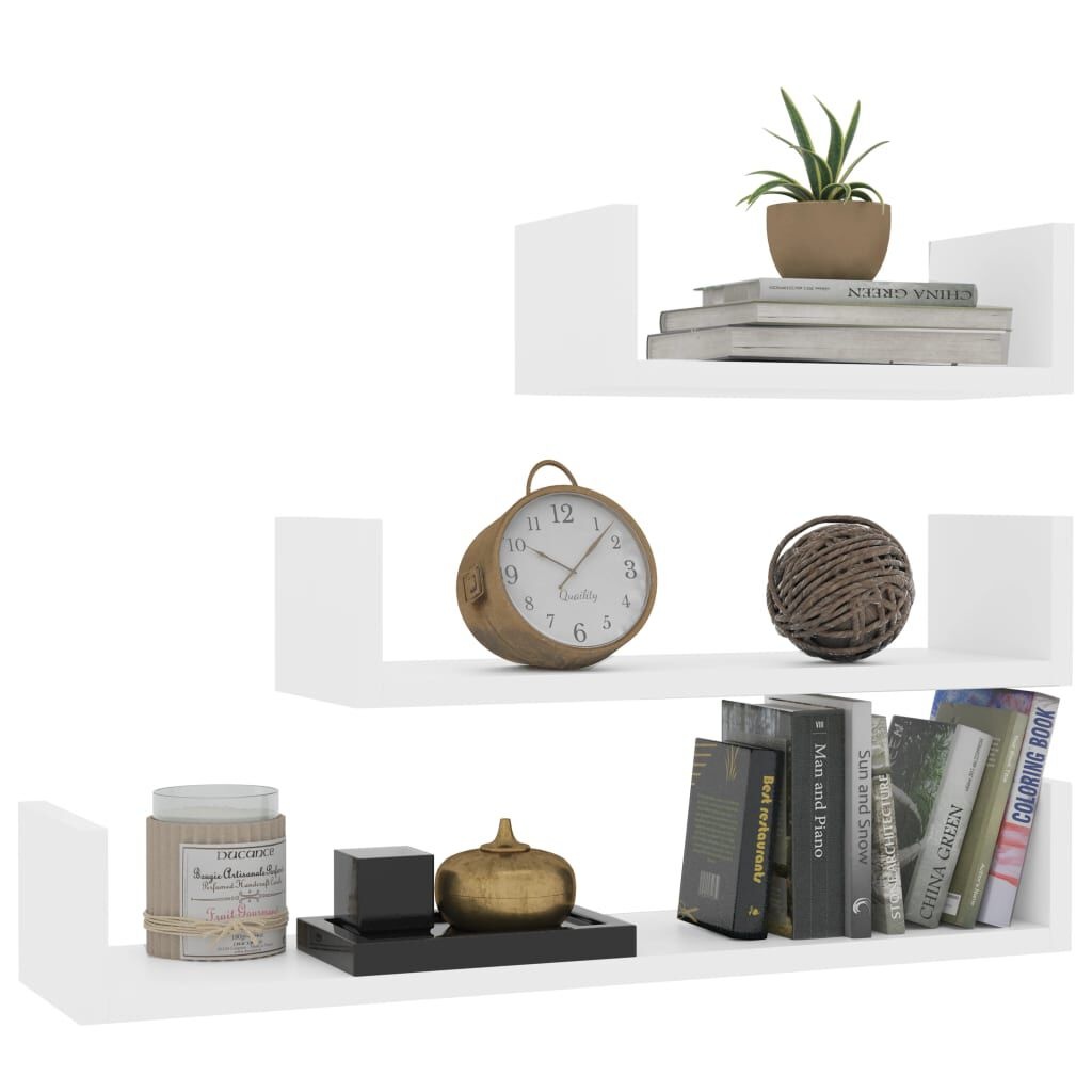 vidaXL Wandschappen Set van 3 Wit - 40% Korting!