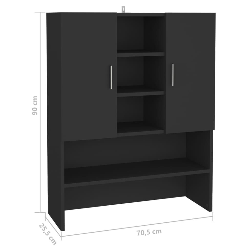 vidaXL Wasmachinekast Zwart - Kras + Handleiding Mist - 55% Korting!