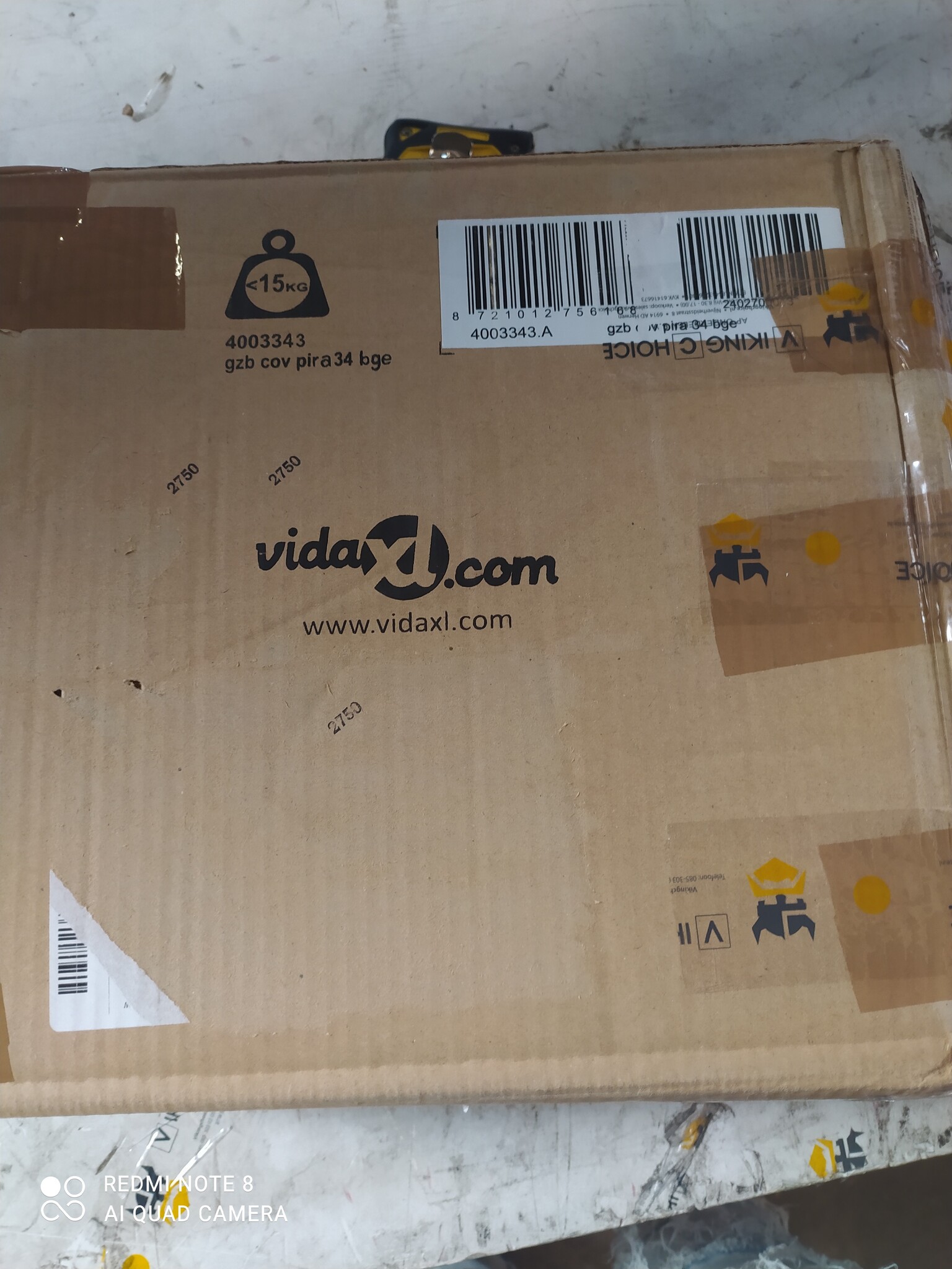 vidaXL Prieeldak 4x3m Beige - 40% Korting! Waterbestendig