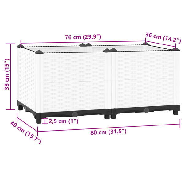 vidaXL Verhoogde Plantenbak 80x40 - 40% Korting!