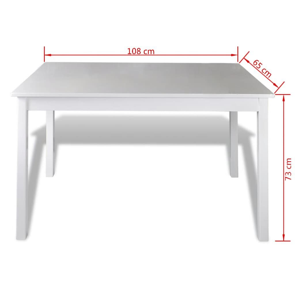 vidaXL Eethoek 5-delig Wit - 40% Korting!