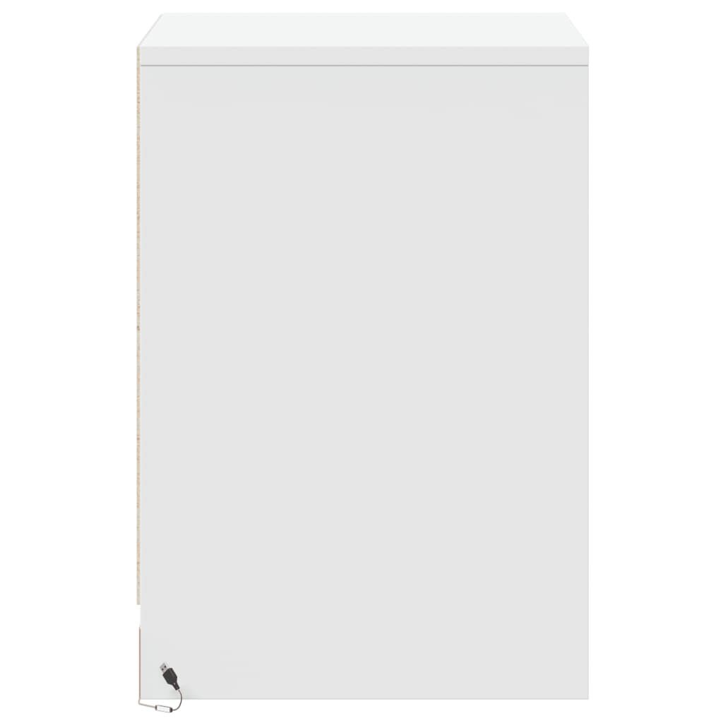 vidaXL Nachtkastjes LED Wit - Set van 2 - 60% Korting!