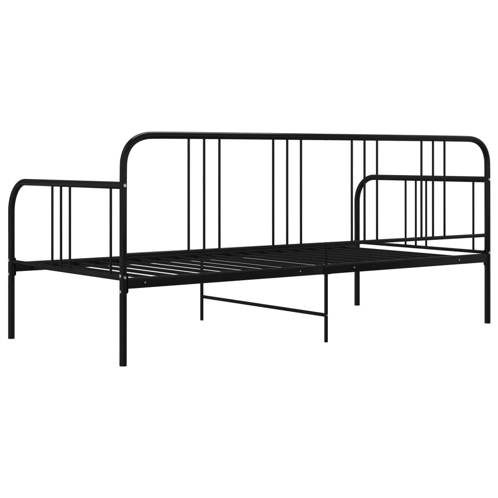 vidaXL Slaapbankframe 90x200 Zwart - 40% Korting!