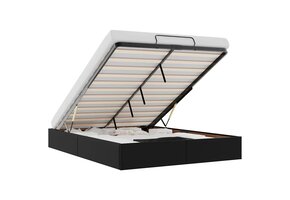 VidaXL Bedframe 140x190 Zwart Kunstleer -40%! Zonder Matras