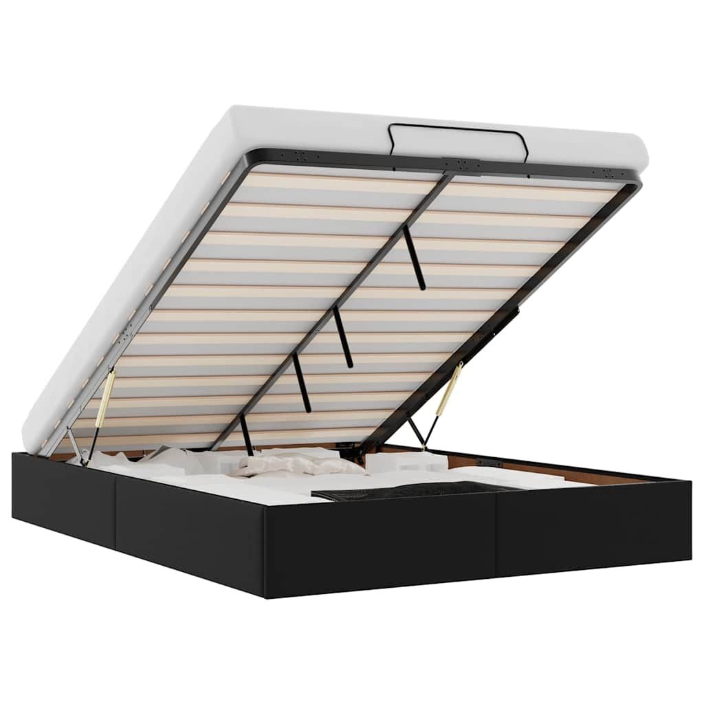 VidaXL Bedframe 140x190 Zwart Kunstleer -40%! Zonder Matras