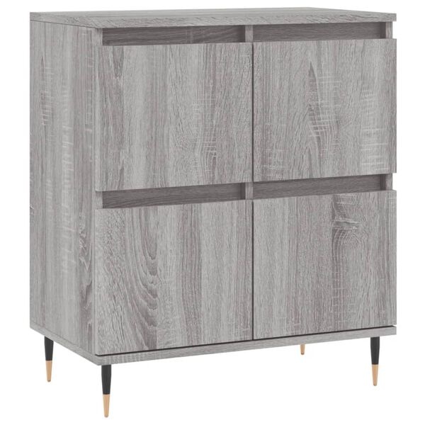 vidaXL Dressoirs (2x) Grijs/Eiken - B-keus, 40% Korting!
