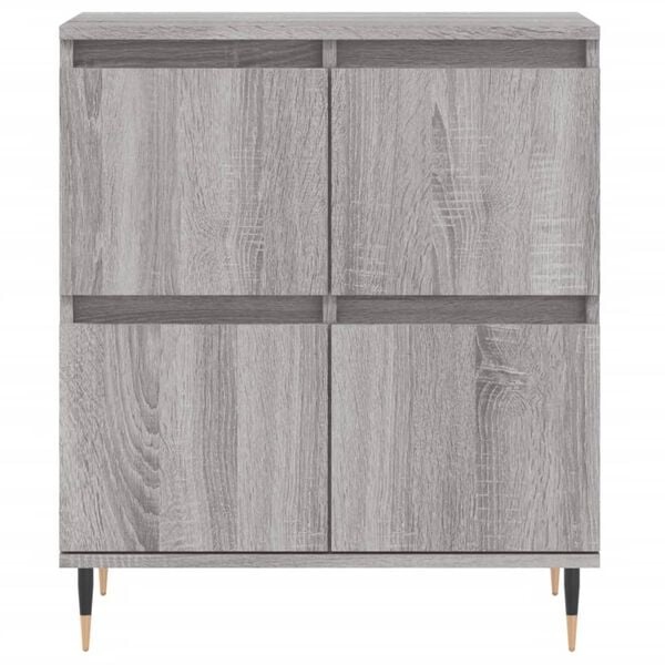 vidaXL Dressoirs (2x) Grijs/Eiken - B-keus, 40% Korting!