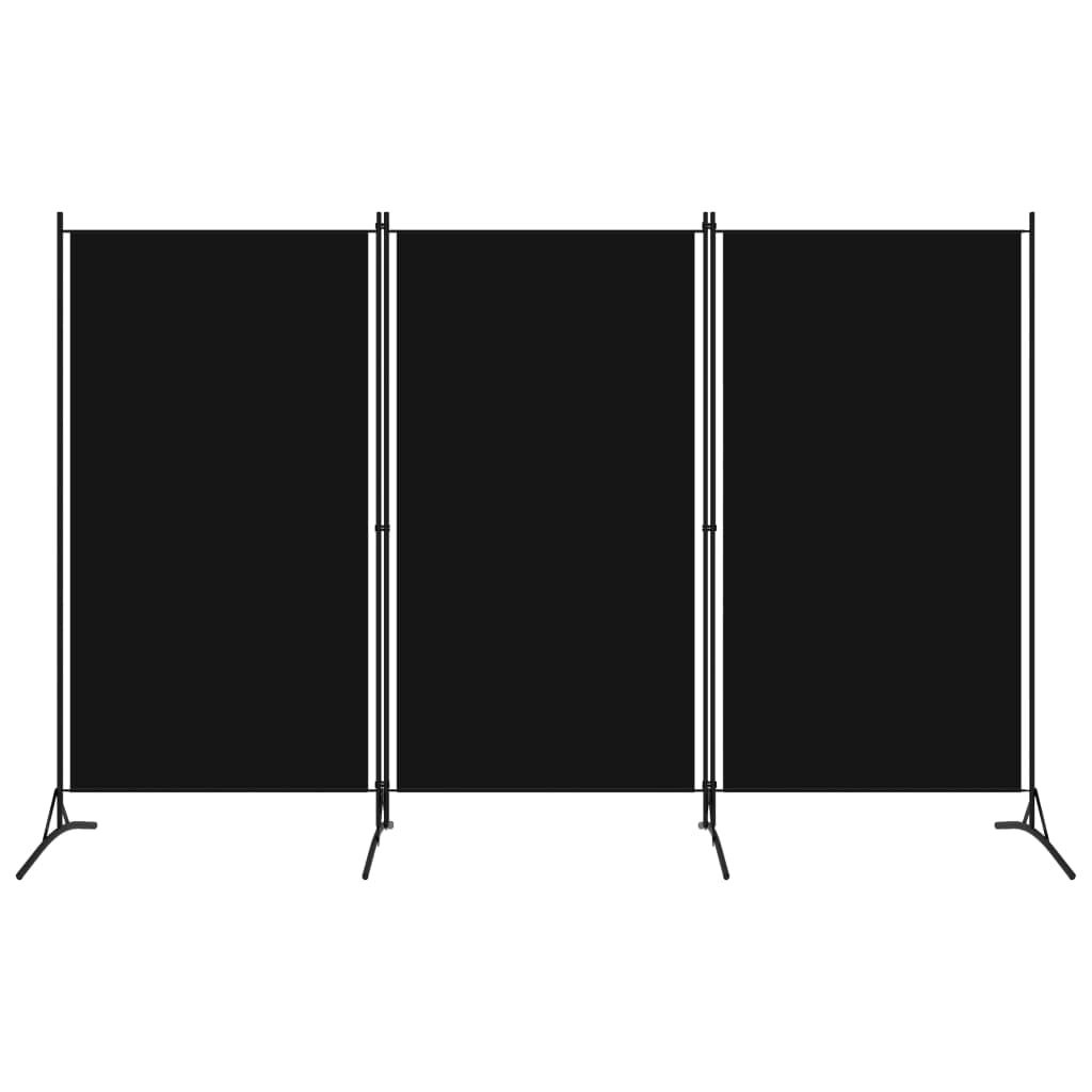 vidaXL Kamerscherm 3 Panelen Zwart 260x180cm - 40% Korting!