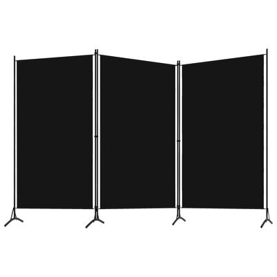 vidaXL Kamerscherm 3 Panelen Zwart 260x180cm - 40% Korting!