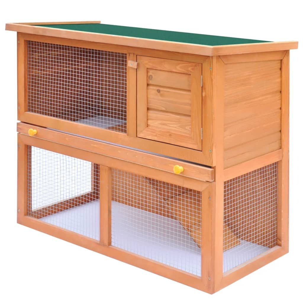 Konijnenhok Buiten Hout - vidaXL - 40% Korting!