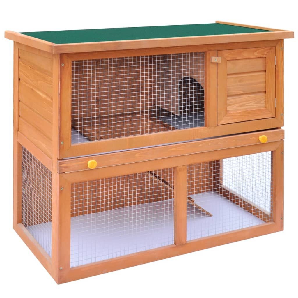 Konijnenhok Buiten Hout - vidaXL - 40% Korting!