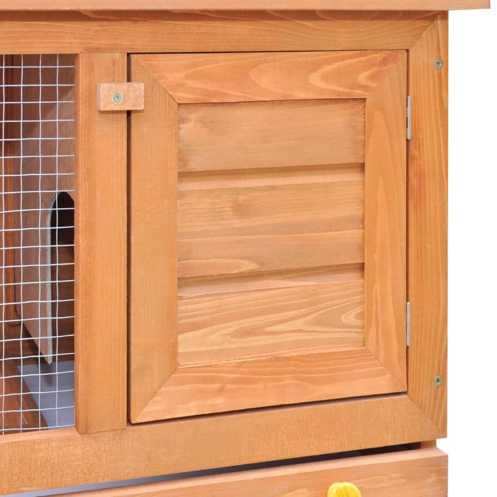 Konijnenhok Buiten Hout - vidaXL - 40% Korting!
