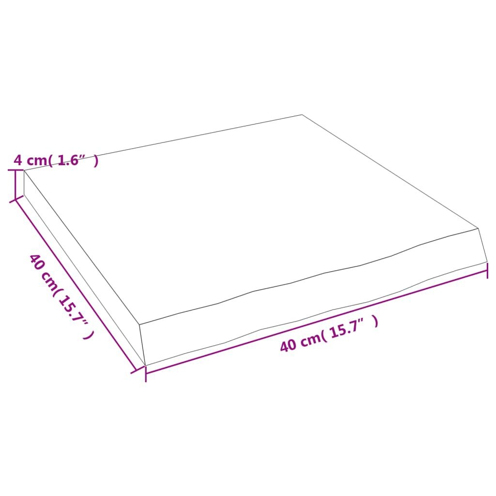 Wandschap Massief Eiken 40x40cm - 40% Korting!