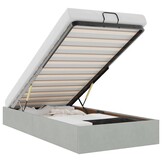 Lichtgrijs Fluweel Bedframe 100x200 cm - 40% Korting!