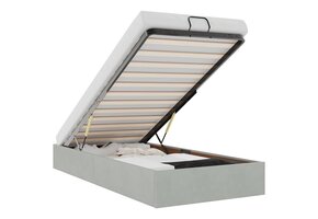 Lichtgrijs Fluweel Bedframe 100x200 cm - 40% Korting!