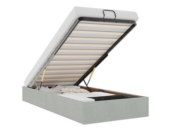 Lichtgrijs Fluweel Bedframe 100x200 cm - 40% Korting!