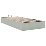 Lichtgrijs Fluweel Bedframe 100x200 cm - 40% Korting!