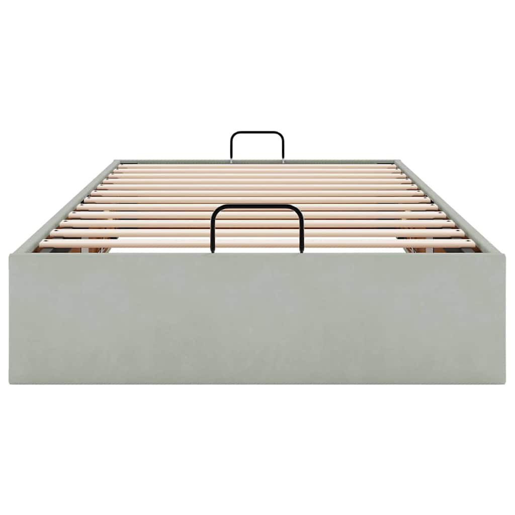 Lichtgrijs Fluweel Bedframe 100x200 cm - 40% Korting!
