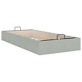 Lichtgrijs Fluweel Bedframe 100x200 cm - 40% Korting!