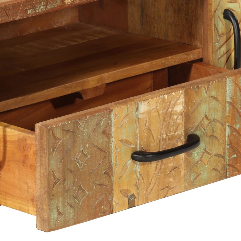 TV-meubel Massief Hout 120cm - Handgesneden! 40% Korting