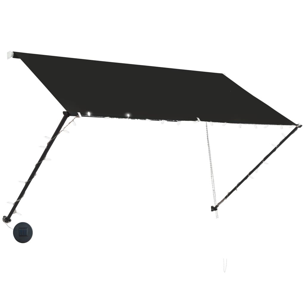vidaXL Uittrekbare Luifel met LED, 250x150cm Antraciet - 40% Korting!