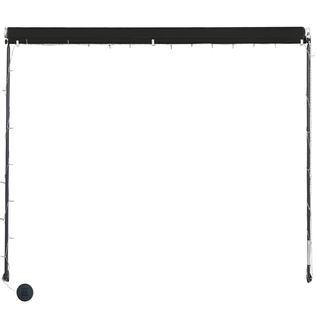 vidaXL Uittrekbare Luifel met LED, 250x150cm Antraciet - 40% Korting!