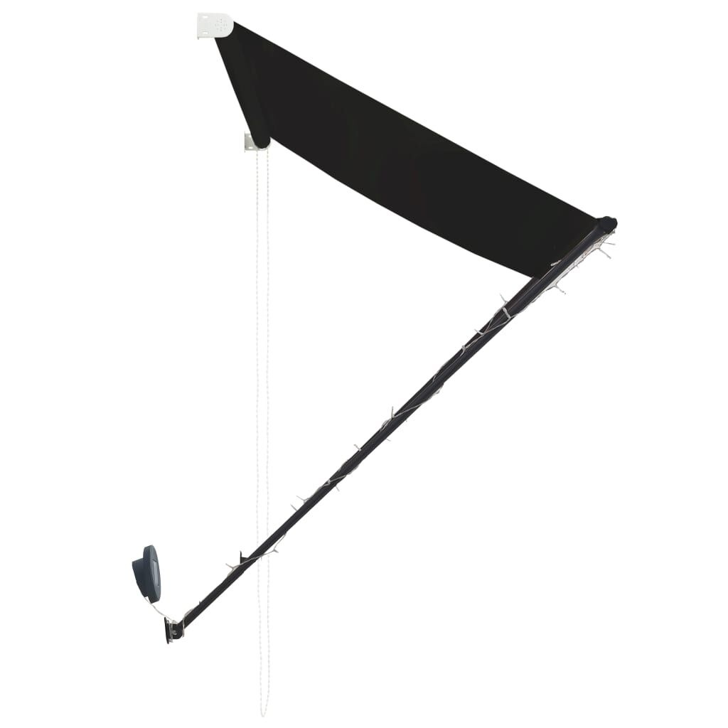 vidaXL Uittrekbare Luifel met LED, 250x150cm Antraciet - 40% Korting!