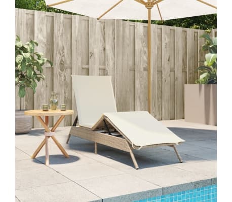 VidaXL Ligbed Beige met Kussen - 40% Korting!
