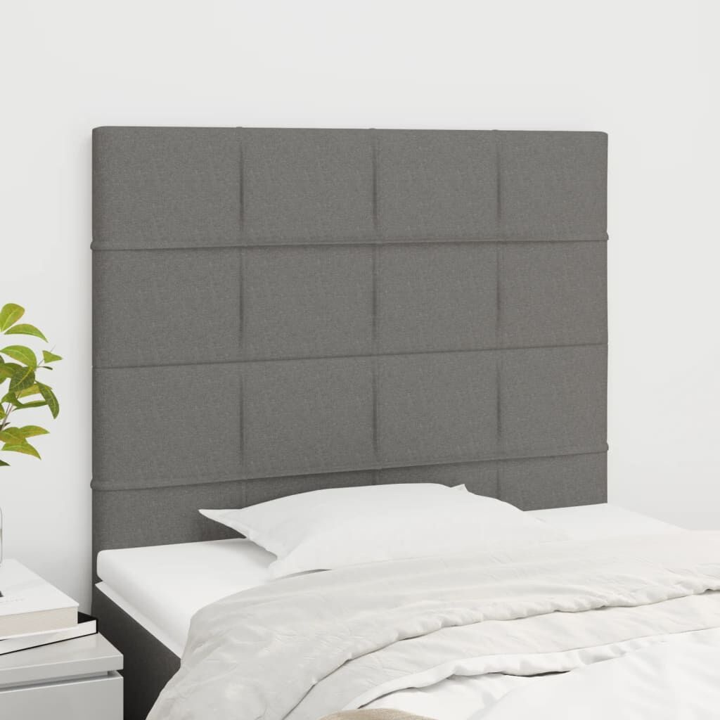vidaXL Hoofdborden 2x 90cm Donkergrijs - 40% Korting!