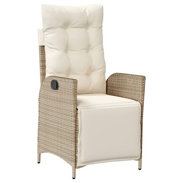 vidaXL Tuinstoel Beige - Verstelbaar, Rattan - 40% Korting!
