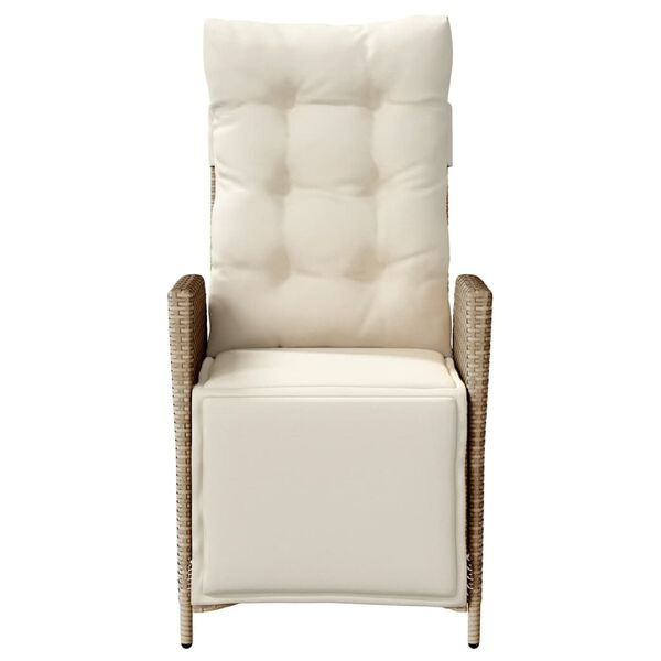 vidaXL Tuinstoel Beige - Verstelbaar, Rattan - 40% Korting!