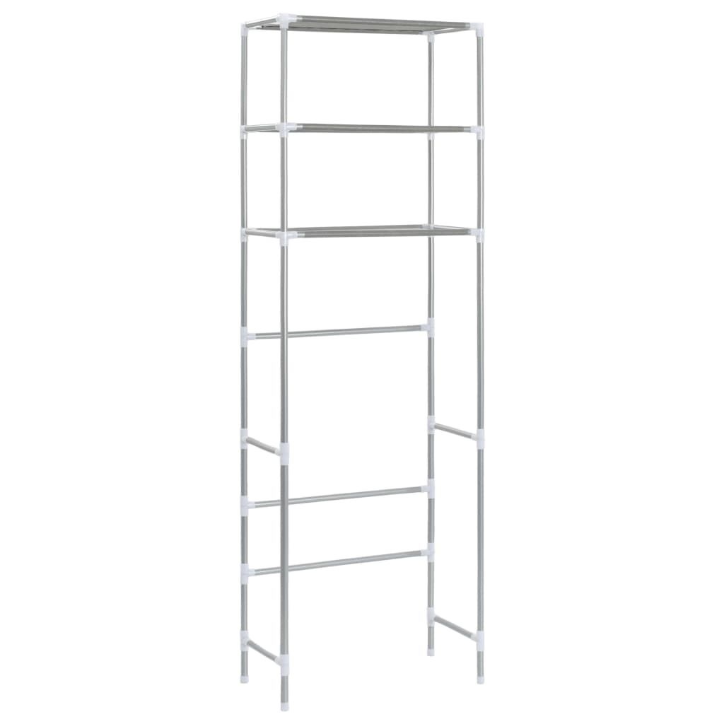 vidaXL Toilet Opbergrek 3-laags Zilver - 40% Korting!