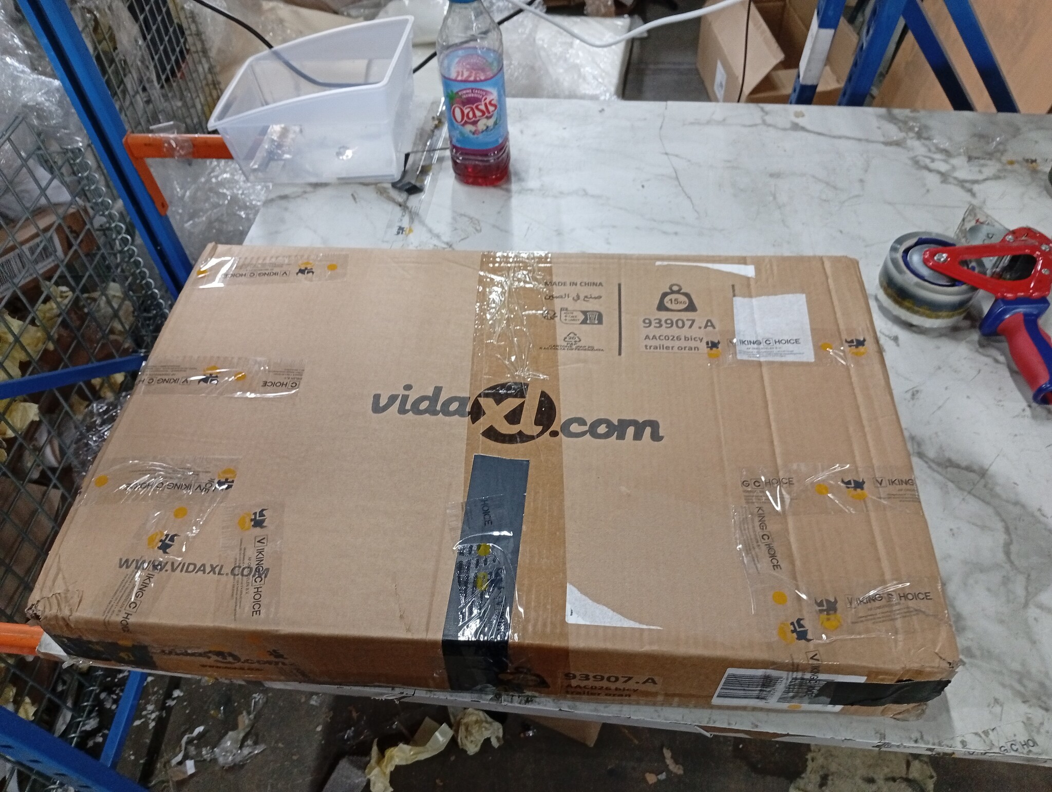vidaXL Hondenfietstrailer Oranje/Zwart - 40% Korting!