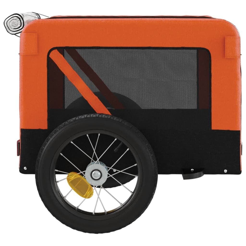 vidaXL Hondenfietstrailer Oranje/Zwart - 40% Korting!