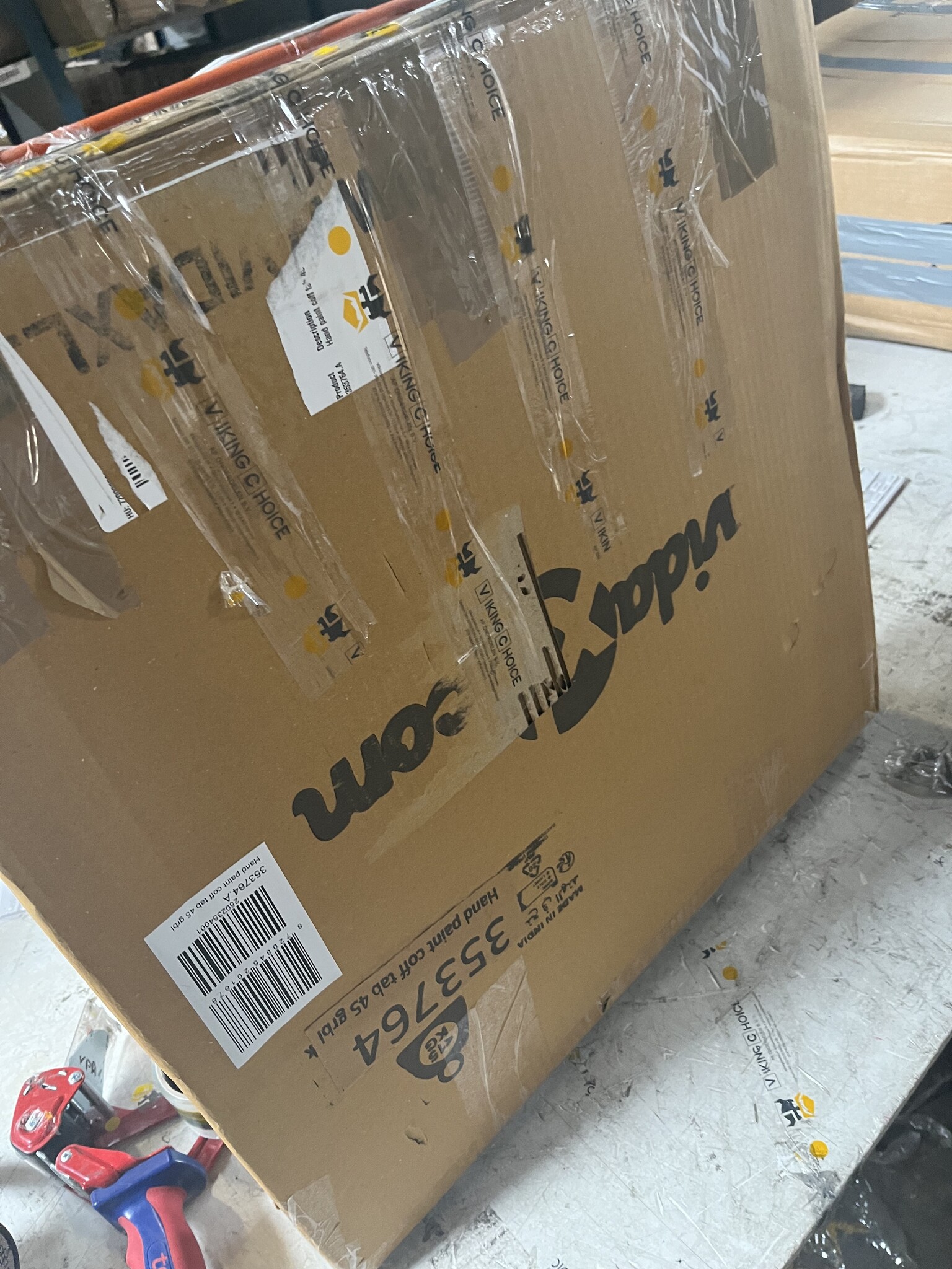 vidaXL Salontafel Groen Mangohout - Handgeschilderd - 40% Korting!