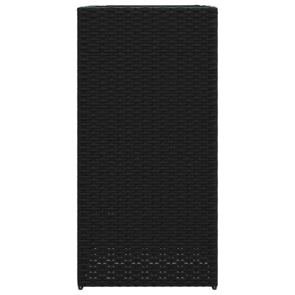 Plantenbak 40x40x80cm Zwart Rattan - 60% Korting!
