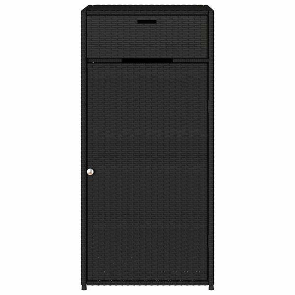 vidaXL Tuinkast Poly Rattan Zwart 55x55x111cm - 40% Korting!